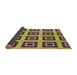 Thickness of Patterned Dark Raspberry Purple Rug, pat3410brn