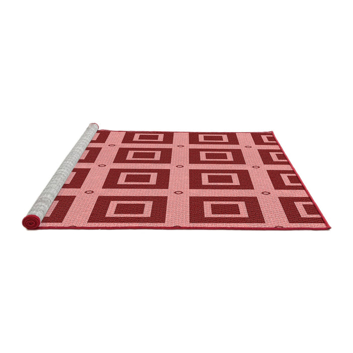 Sideview of Machine Washable Transitional Light Coral Pink Rug, wshpat3410rd