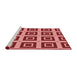 Sideview of Machine Washable Transitional Light Coral Pink Rug, wshpat3410rd
