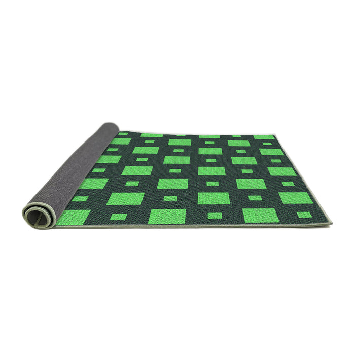 Thickness of Patterned Dark Slate Grey Green Rug, pat3411grn