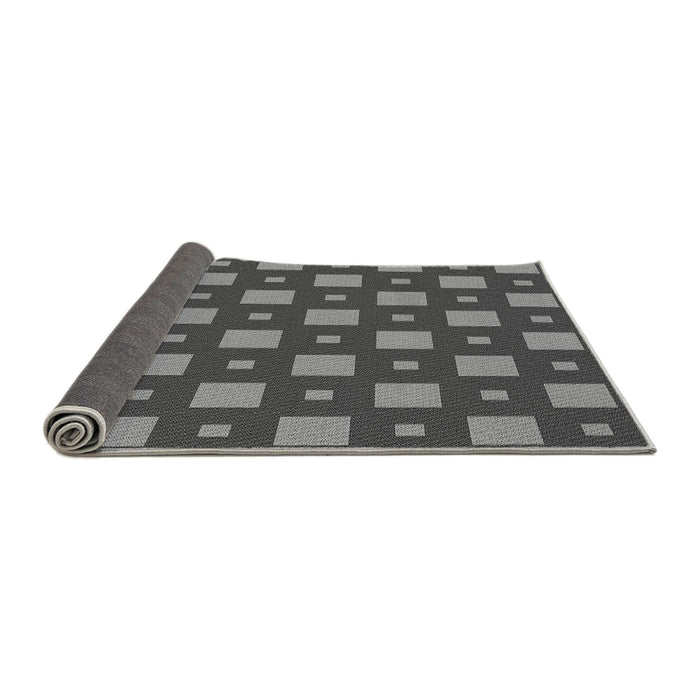 Thickness of Patterned Black Rug, pat3411gry