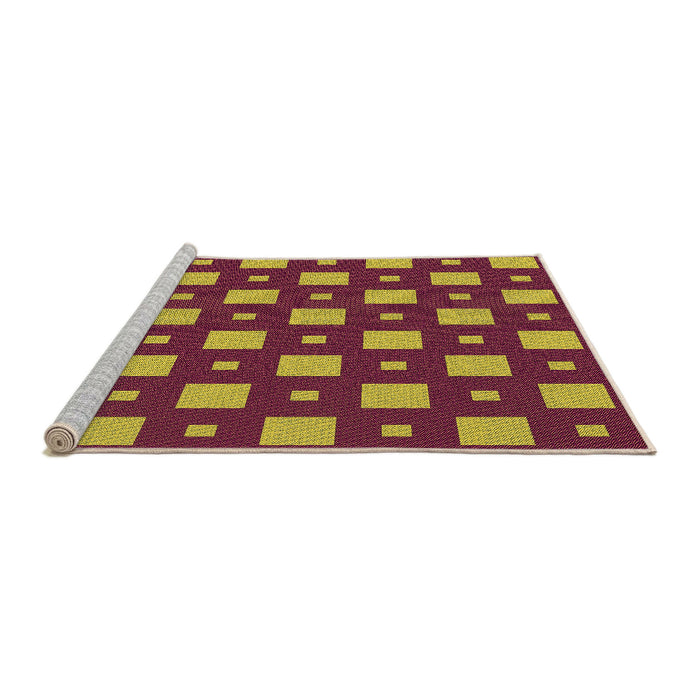 Sideview of Machine Washable Transitional Orange Rug, wshpat3411org