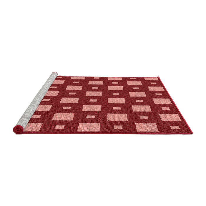 Sideview of Machine Washable Transitional Red Rug, wshpat3411rd