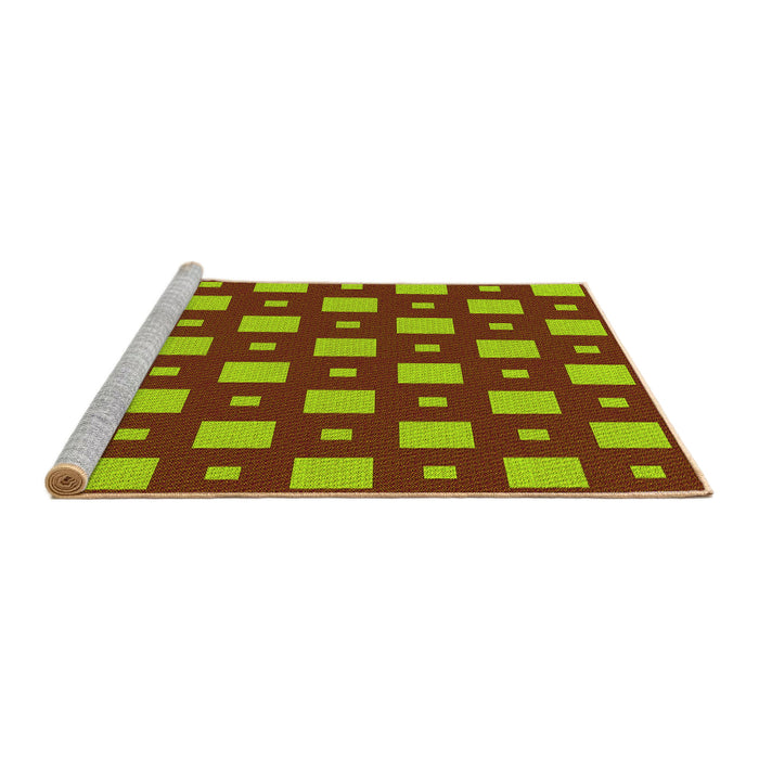 Sideview of Machine Washable Transitional Pistachio Green Rug, wshpat3411yw