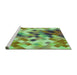 Sideview of Machine Washable Transitional Fern Green Rug, wshpat3412grn