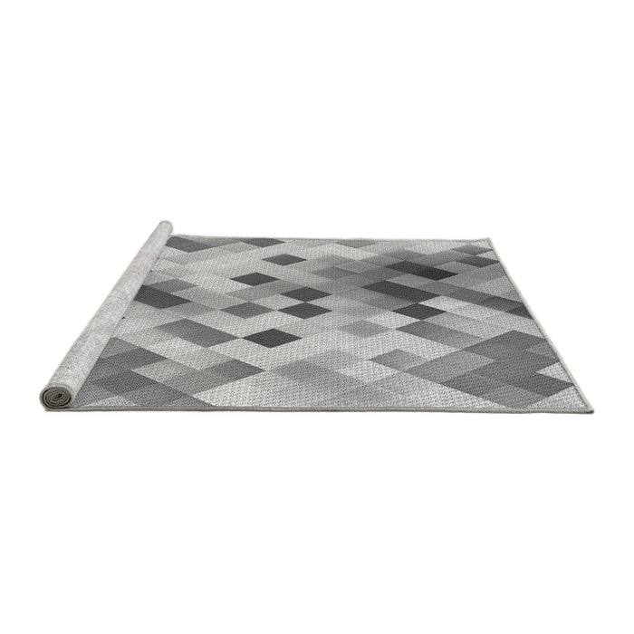 Sideview of Machine Washable Transitional Platinum Gray Rug, wshpat3412gry