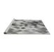 Sideview of Machine Washable Transitional Platinum Gray Rug, wshpat3412gry