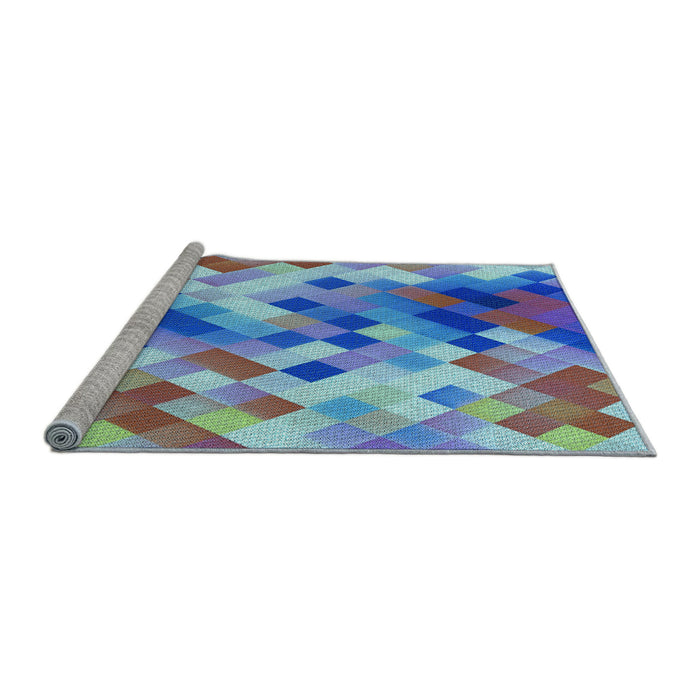 Sideview of Machine Washable Transitional Purple Rug, wshpat3412lblu