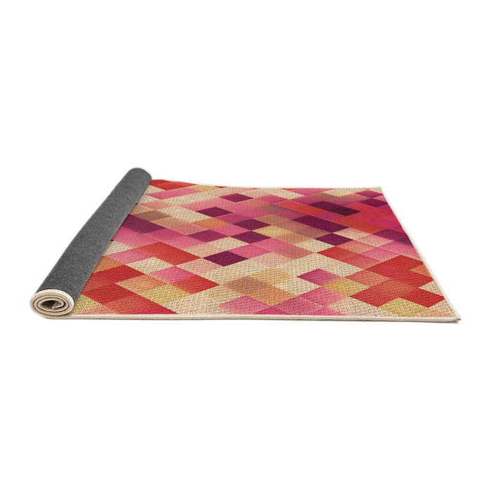 Thickness of Patterned Crimson Red Rug, pat3412org