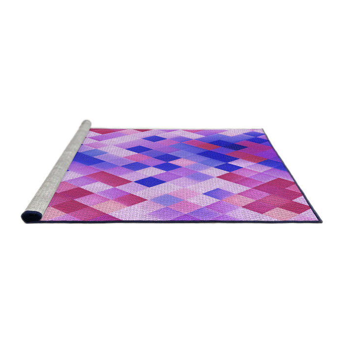 Sideview of Machine Washable Transitional Violet Purple Rug, wshpat3412pur