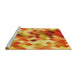 Sideview of Machine Washable Transitional Orange Rug, wshpat3412yw