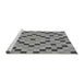 Sideview of Machine Washable Transitional Ash Gray Rug, wshpat3413gry