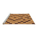 Sideview of Machine Washable Transitional Mahogany Brown Rug, wshpat3413org