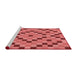 Sideview of Machine Washable Transitional Red Rug, wshpat3413rd