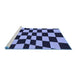 Sideview of Machine Washable Transitional Night Blue Rug, wshpat3414blu