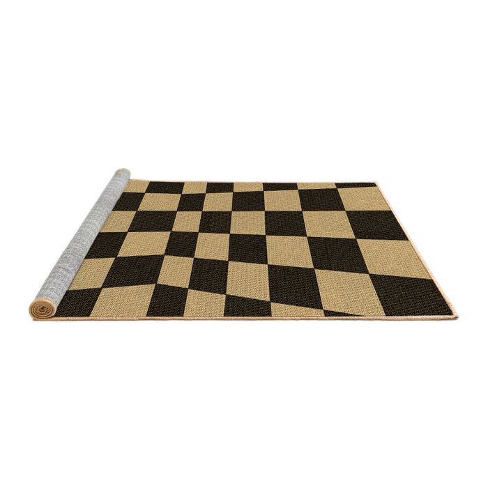 Sideview of Machine Washable Transitional Midnight Gray Rug, wshpat3414brn