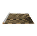 Sideview of Machine Washable Transitional Caramel Brown Rug, wshpat3415brn