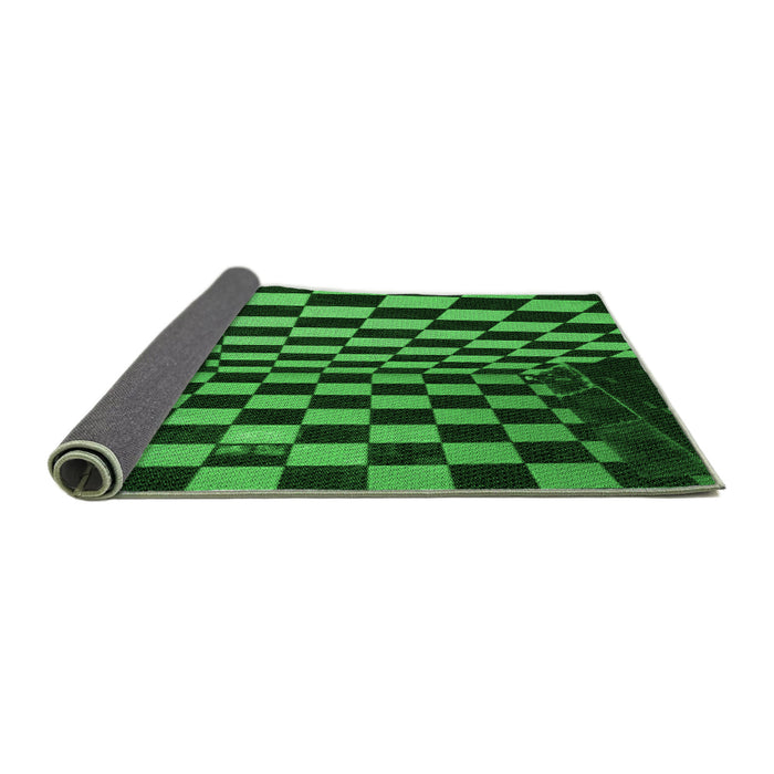 Thickness of Patterned Dark Forest Green Rug, pat3415grn