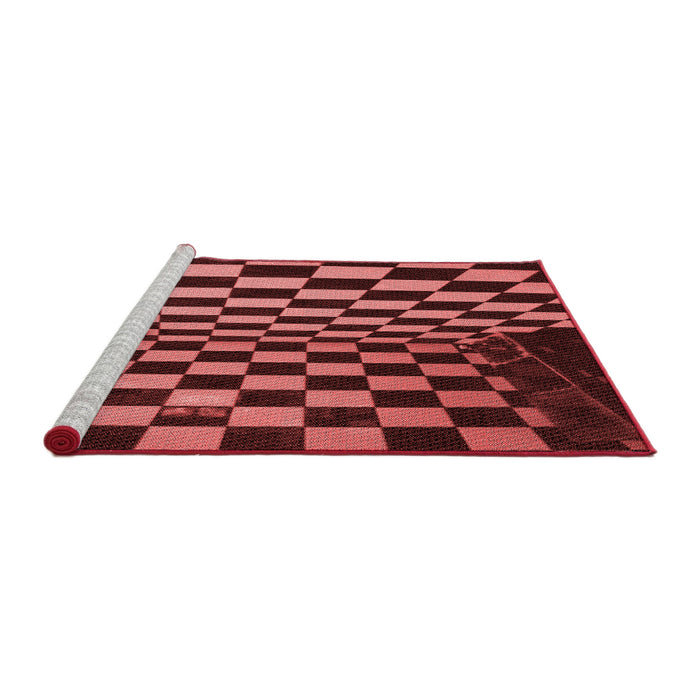 Sideview of Machine Washable Transitional Red Rug, wshpat3415rd