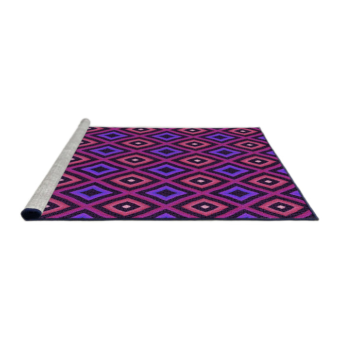 Sideview of Machine Washable Transitional Dark Magenta Purple Rug, wshpat3416pur