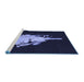 Sideview of Machine Washable Transitional Black Rug, wshpat3418blu