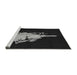 Sideview of Machine Washable Transitional Black Rug, wshpat3418gry