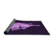 Thickness of Patterned Purple Violet Purple Rug, pat3418pur