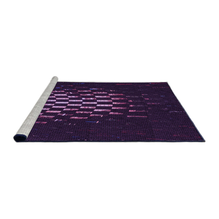 Sideview of Machine Washable Transitional Purple Rug, wshpat3419pur