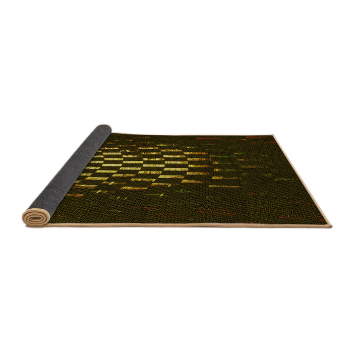 Thickness of Patterned Black Rug, pat3419yw