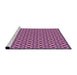 Sideview of Machine Washable Transitional Dark Magenta Purple Rug, wshpat342pur