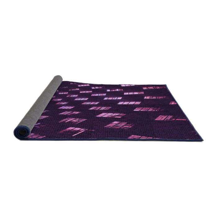 Thickness of Patterned Deep Purple Rug, pat3420pur