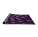 Thickness of Patterned Deep Purple Rug, pat3420pur