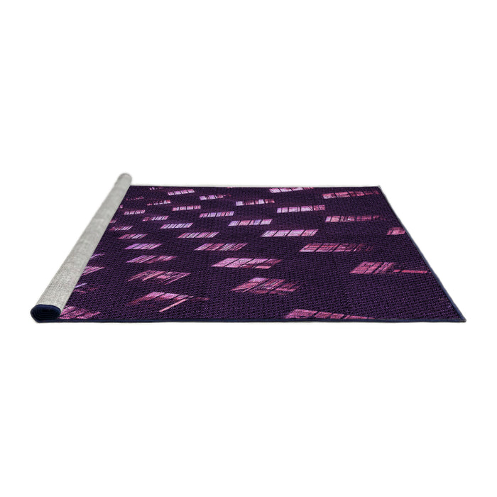 Sideview of Machine Washable Transitional Deep Purple Rug, wshpat3420pur