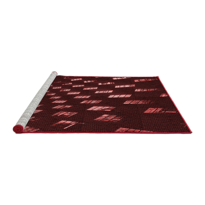 Sideview of Machine Washable Transitional Chocolate Brown Rug, wshpat3420rd