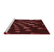 Sideview of Machine Washable Transitional Chocolate Brown Rug, wshpat3420rd