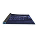 Thickness of Patterned Night Blue Rug, pat3421blu