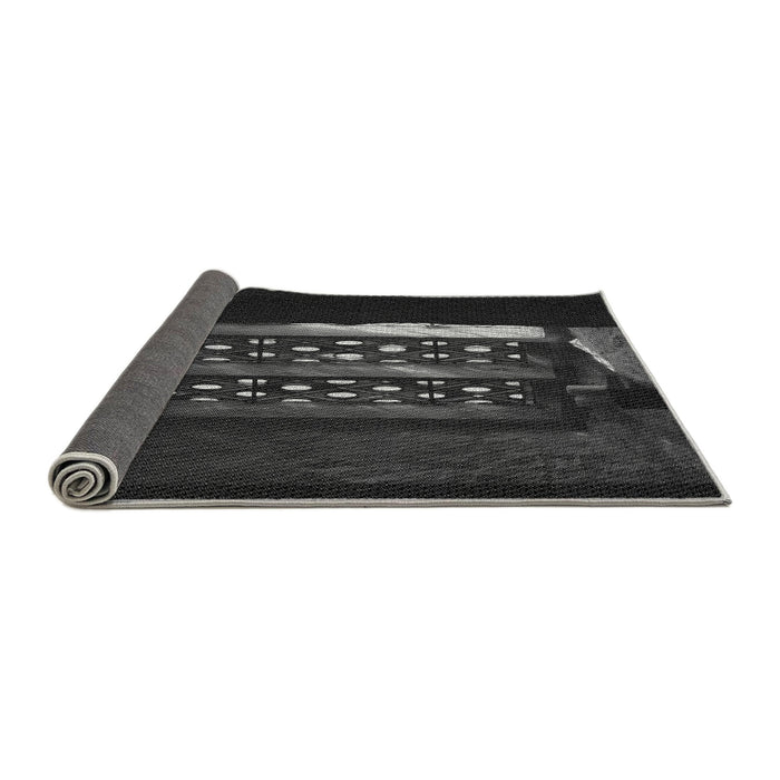 Thickness of Patterned Carbon Gray Rug, pat3421gry