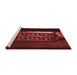 Sideview of Machine Washable Transitional Fire Brick Red Rug, wshpat3421rd