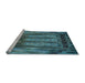 Sideview of Machine Washable Transitional Dark Blue Grey Blue Rug, wshpat3422lblu