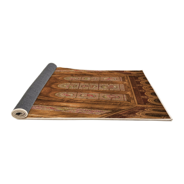 Thickness of Patterned Orange Rug, pat3422org