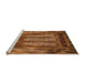 Sideview of Machine Washable Transitional Orange Rug, wshpat3422org