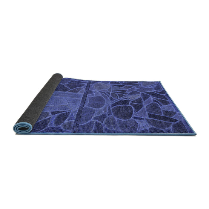 Thickness of Patterned Light Slate Blue Rug, pat3423blu
