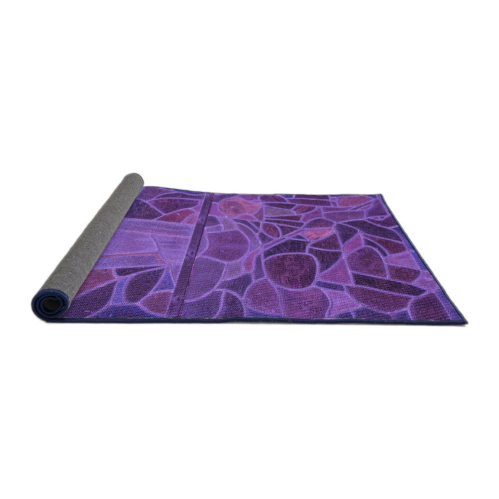 Thickness of Patterned Bright Purple Rug, pat3423pur