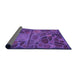 Thickness of Patterned Bright Purple Rug, pat3423pur