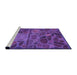 Sideview of Machine Washable Transitional Bright Purple Rug, wshpat3423pur