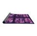 Thickness of Patterned Dark Purple Rug, pat3424pur