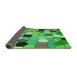 Thickness of Patterned Neon Green Rug, pat3425grn