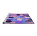 Sideview of Machine Washable Transitional Bright Lilac Purple Rug, wshpat3425pur