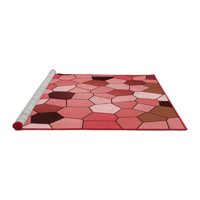 Sideview of Machine Washable Transitional Red Rug, wshpat3425rd