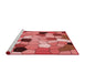 Sideview of Machine Washable Transitional Red Rug, wshpat3425rd